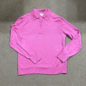 J. Crew Pink V-Neck Sweater